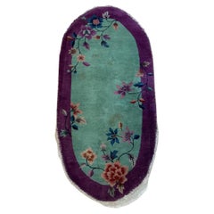 Handmade Antique Art Deco Chinese Rug 2.1' x 3.1' 1920s - 2B47