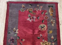 Handmade Antique Art Deco Chinese Rug 2.1' x 3.11' 1920s - 2B52