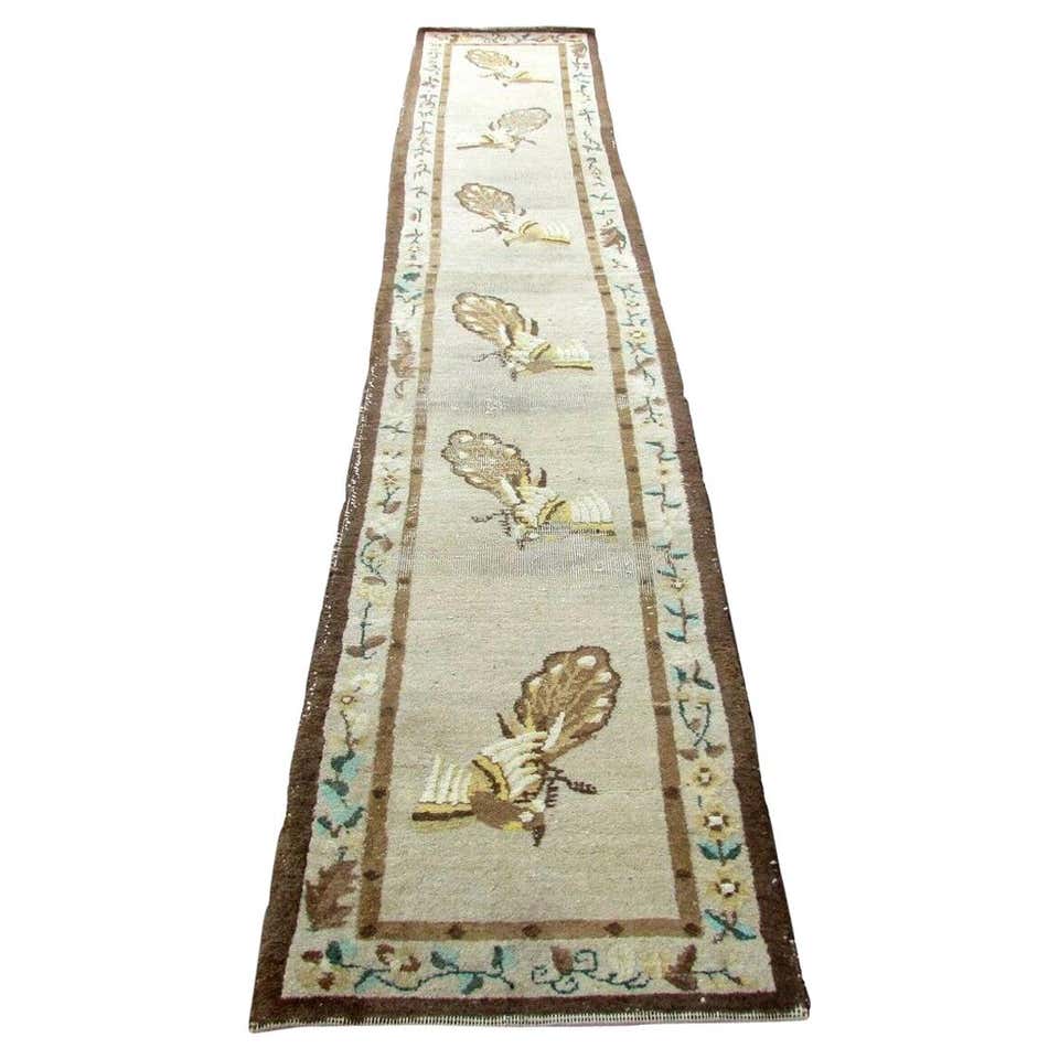 Handmade Antique Art Deco Chinese Runner, 1930s, 1Q0114 For Sale at 1stDibs