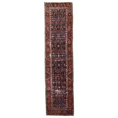 Handmade Antique Bakshaish Style Runner, 1880s, 1B683