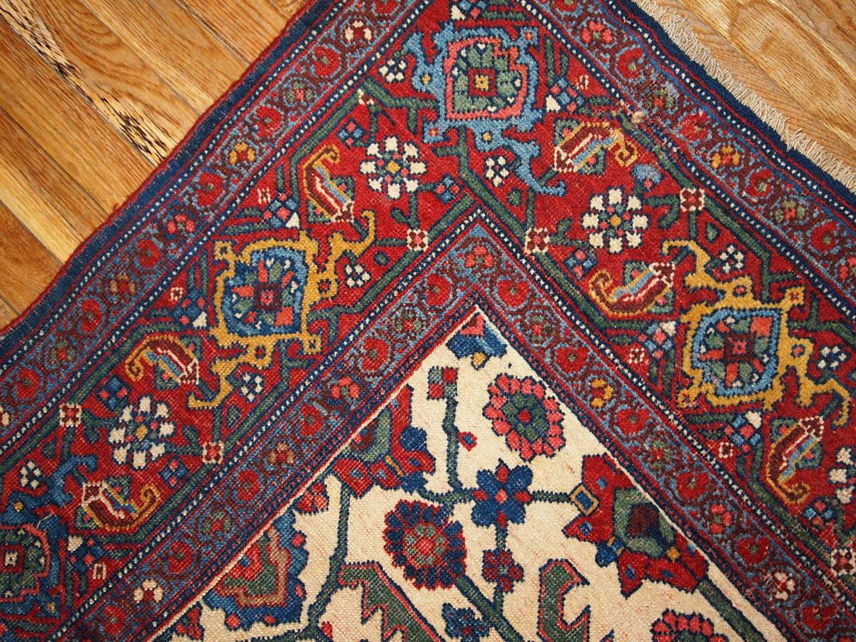 Noué à la main Tapis ancien de style Bidjar fait à la main, années 1880, 1B194 en vente