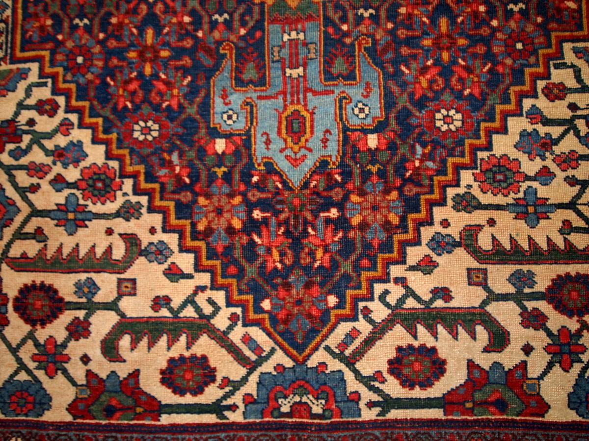 Laine Tapis ancien de style Bidjar fait à la main, années 1880, 1B194 en vente