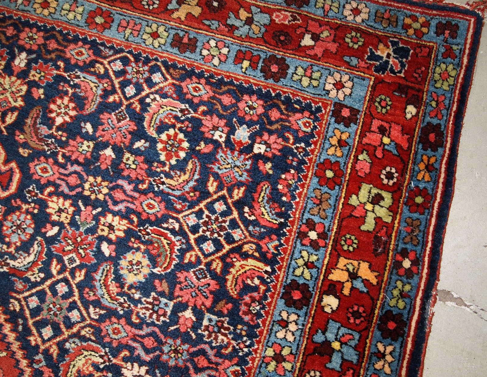 Handgefertigter antiker Teppich im Bidjar-Stil, 1900er Jahre, 1B740 im Angebot 3