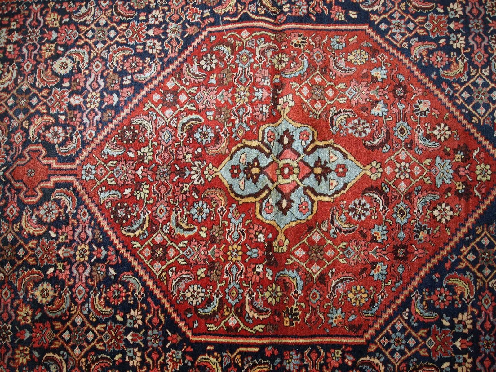 Handgefertigter antiker Teppich im Bidjar-Stil, 1900er Jahre, 1B740 (Handgeknüpft) im Angebot