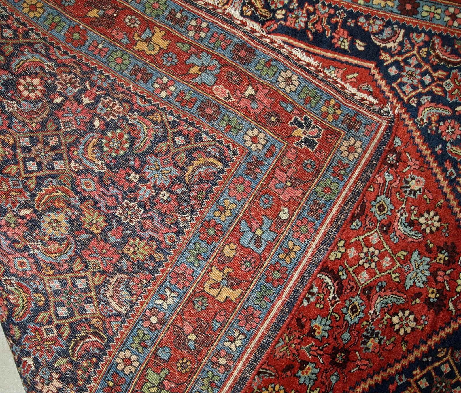 Handgefertigter antiker Teppich im Bidjar-Stil, 1900er Jahre, 1B740 im Angebot 2
