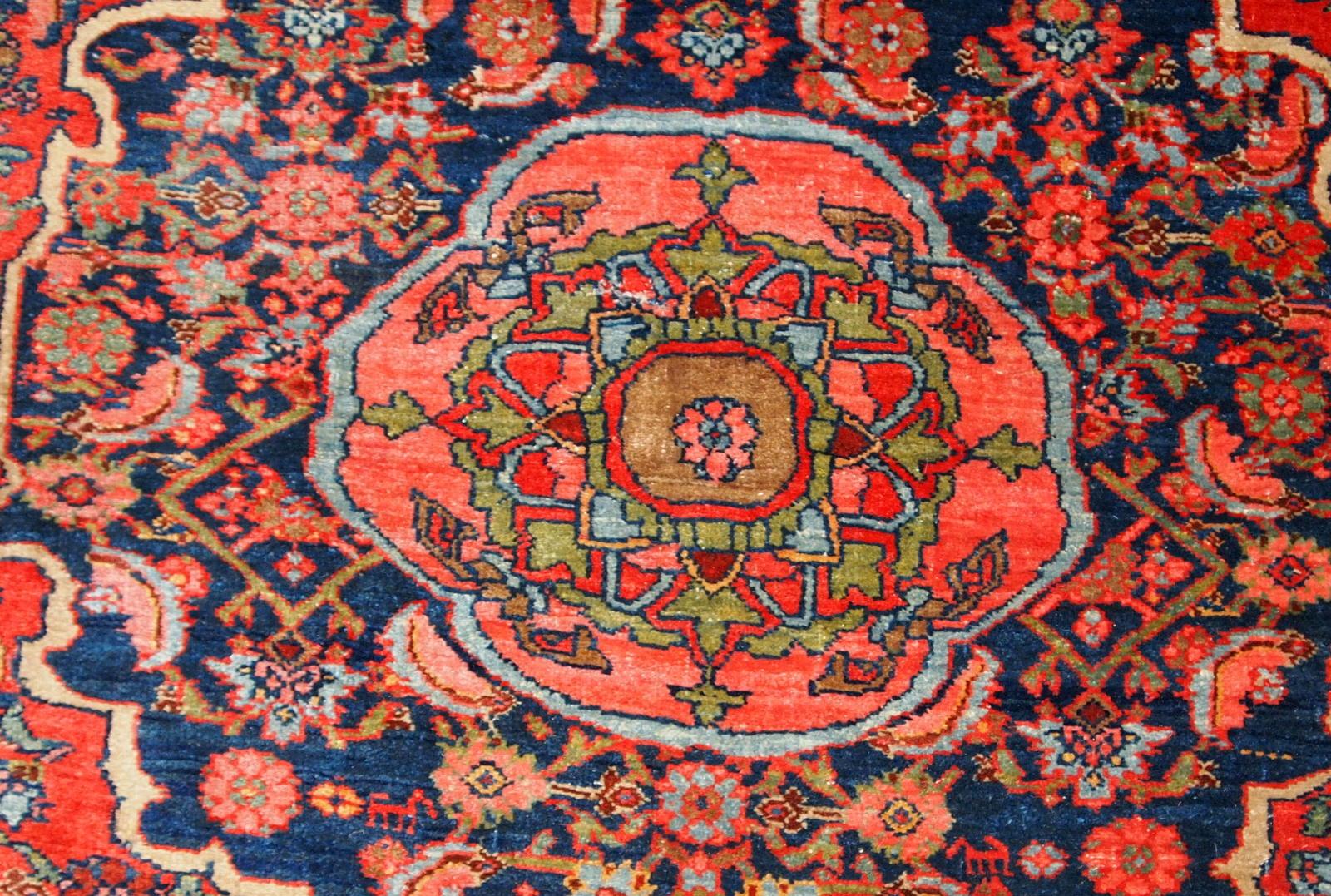 Handmade Antique Bidjar Style Rug, 1920s, 1B773 In Good Condition For Sale In Bordeaux, FR