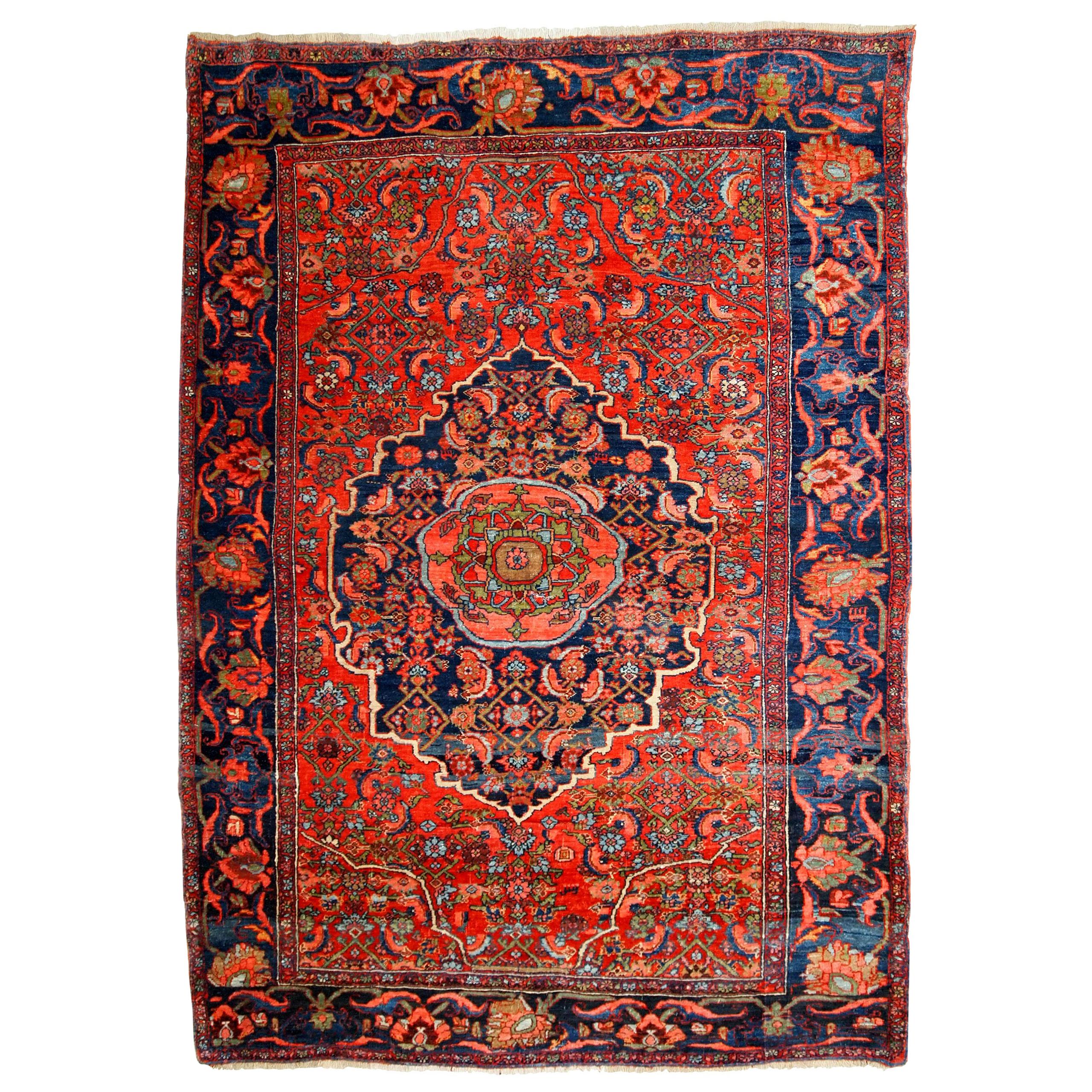 Handgefertigter antiker Teppich im Bidjar-Stil, 1920er Jahre, 1B773
