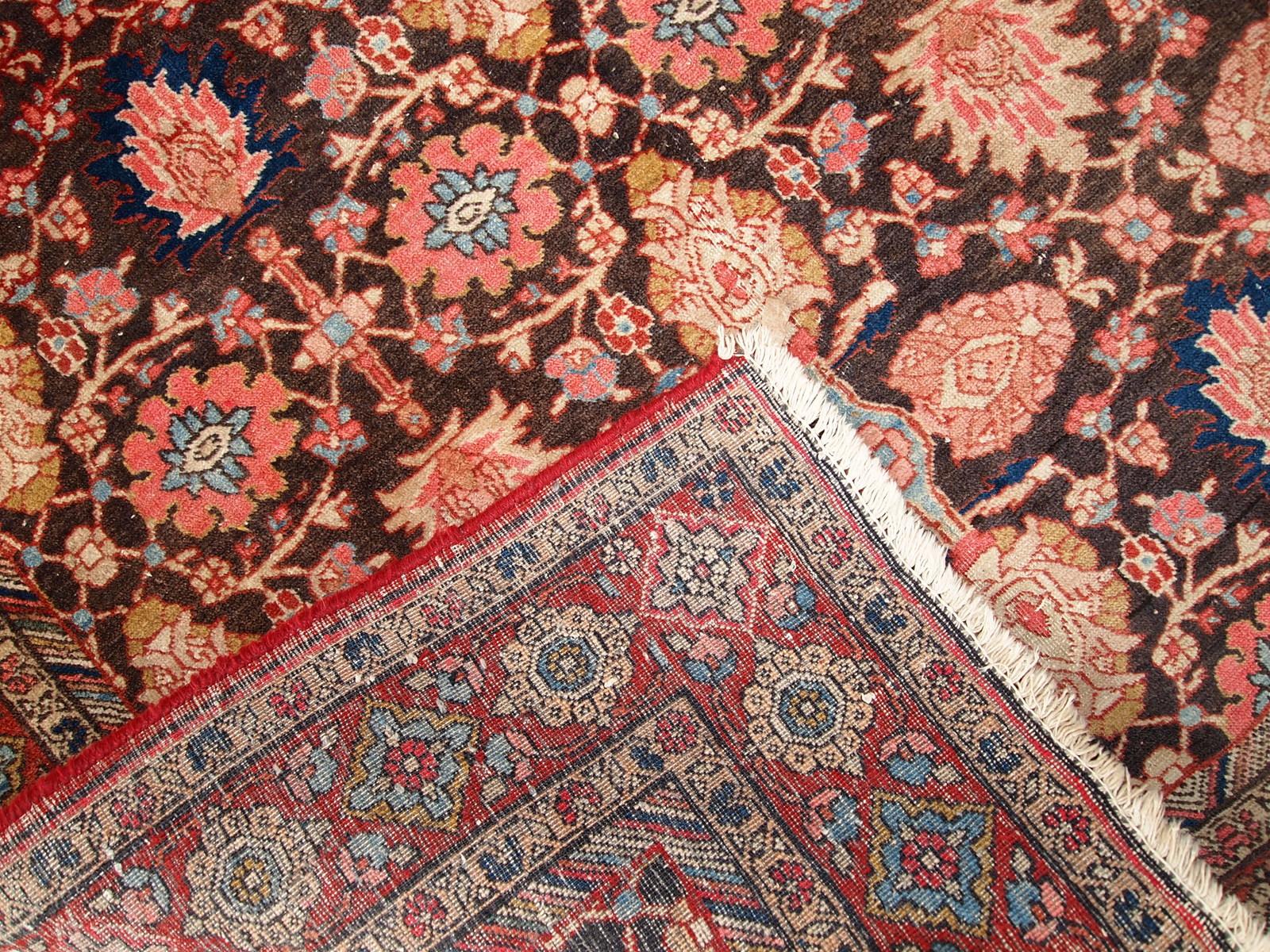 Handgefertigter antiker Teppich im Bidjar-Stil, 1930er Jahre, 1C289 (Asiatisch) im Angebot