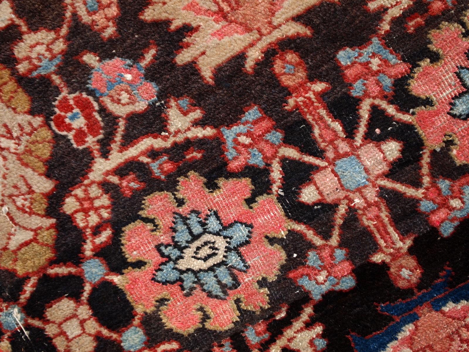 Handgefertigter antiker Teppich im Bidjar-Stil, 1930er Jahre, 1C289 im Angebot 2