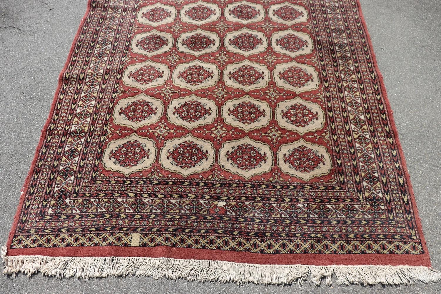Handmade Antique Bokhara Rug, Early 20th Century In Good Condition For Sale In Casale Monferrato, IT