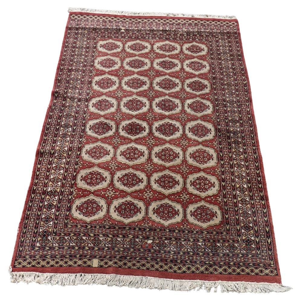 Handmade Antique Bokhara Rug, Early 20th Century For Sale