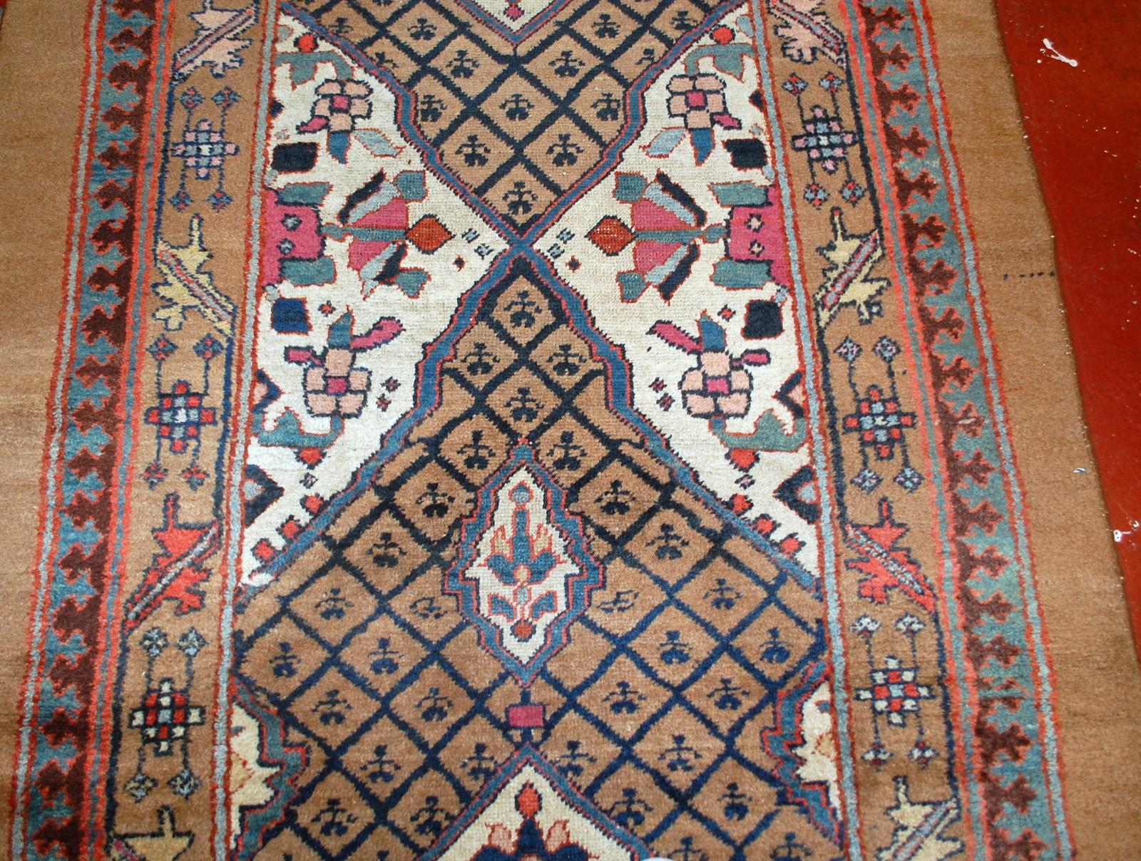 Handmade Antique Camel Hair Style Runner, 1880s, 1B556 For Sale 2