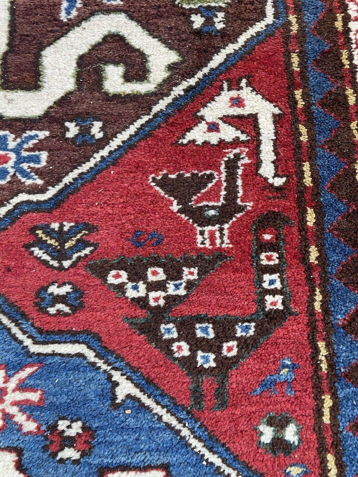 Alfombra antigua caucásica kazaka hecha a mano 3,7' x 9,2, años 20 - 1N95 en venta 5