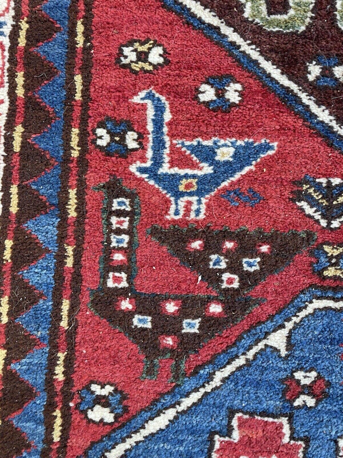 Alfombra antigua caucásica kazaka hecha a mano 3,7' x 9,2, años 20 - 1N95 en venta 6