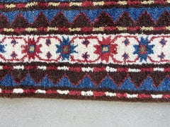 Handmade Antique Caucasian Cloudband Kazak Rug 3.7' x 9.2, 1920s - 1N95