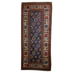 Handgefertigter antiker kaukasischer Gendje-Teppich, 1880er Jahre, 1B522
