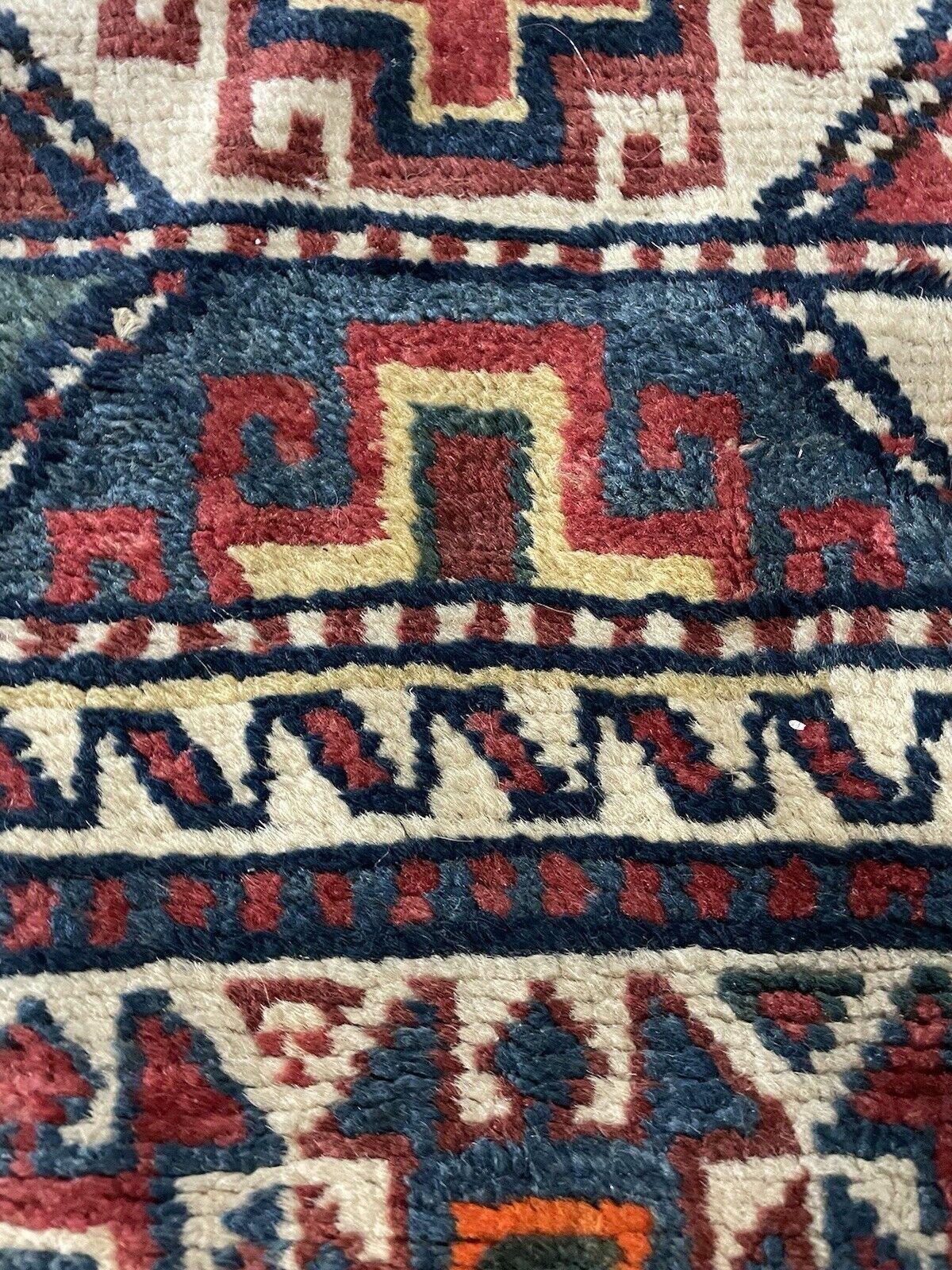 Tissé à la main Tapis de course caucasien Genje fait à la main 3.5' x 12.4', 1900s - 1N74 en vente