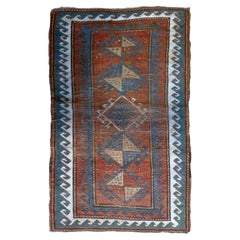 Handgefertigter antiker kaukasischer Kazak-Teppich, 1880er Jahre, 1b899