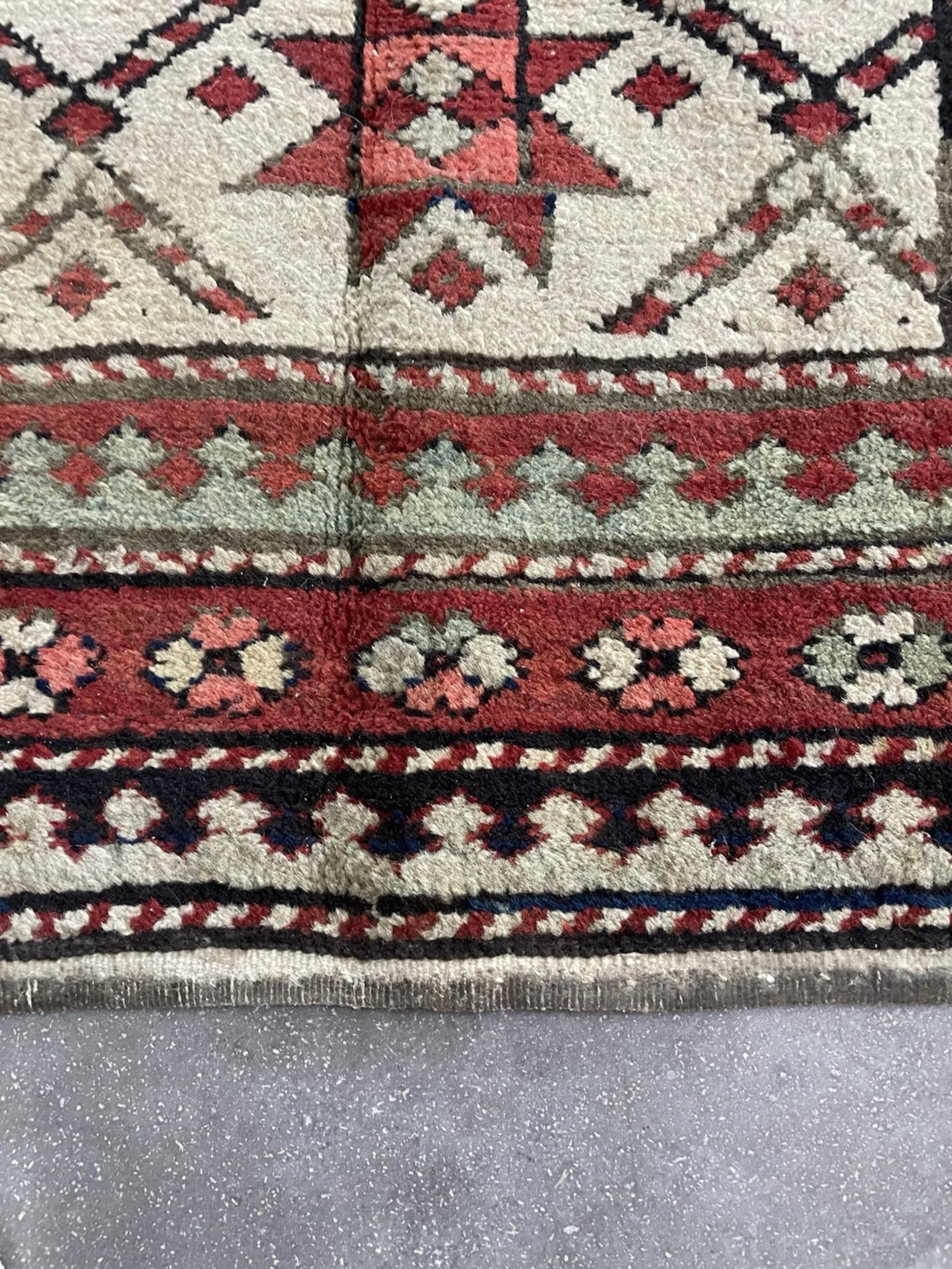 Tappeto antico caucasico Kazak fatto a mano 3,3' x 6,6', 1900 - 1N119 in vendita 3