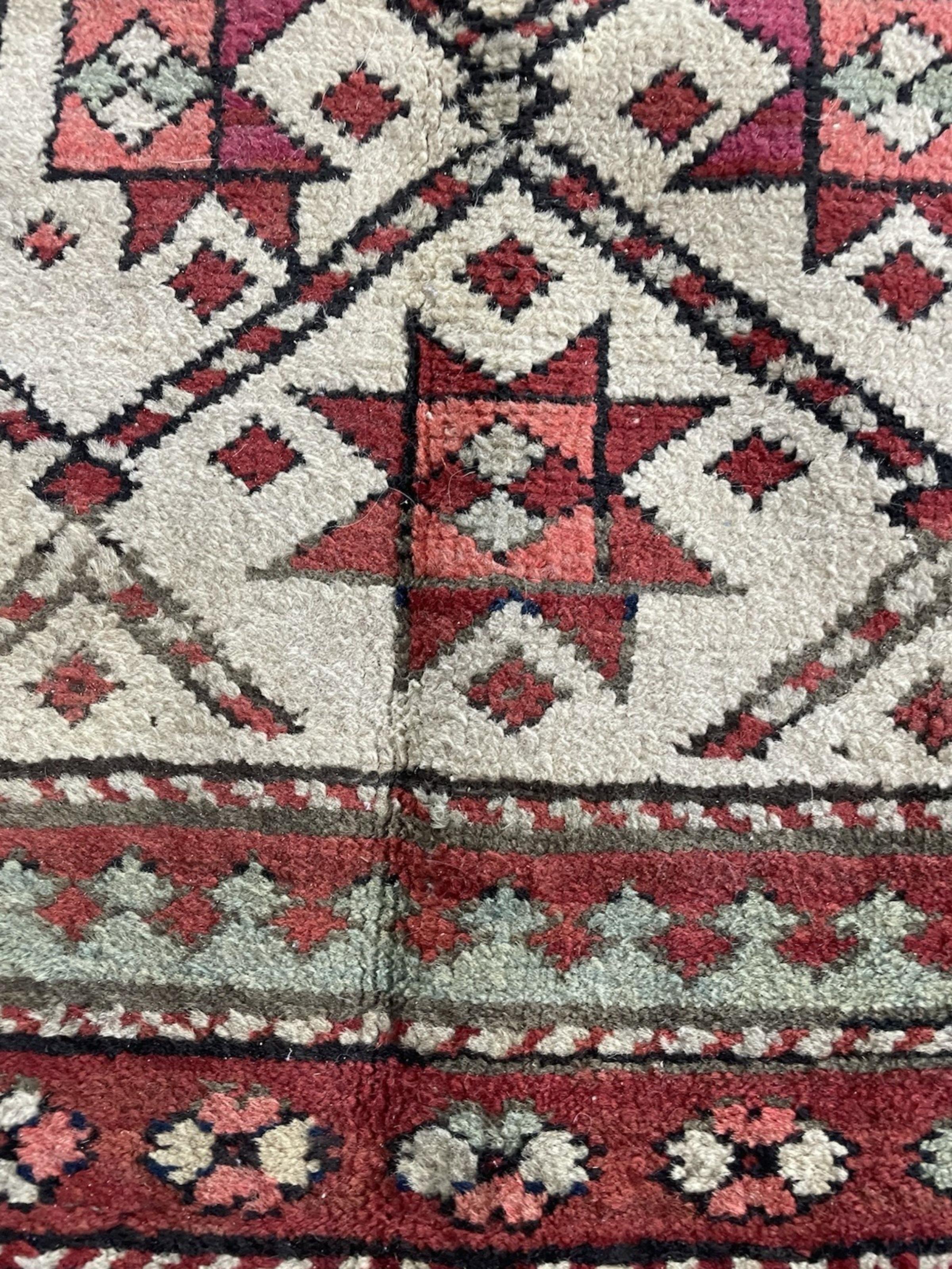 Tappeto antico caucasico Kazak fatto a mano 3,3' x 6,6', 1900 - 1N119 in vendita 4
