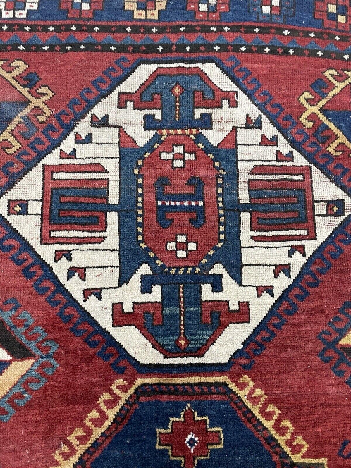 Handmade Antique Caucasian Lori Pambak Rug 4.11' x 7.6', 1880s - 1N99 For Sale 3