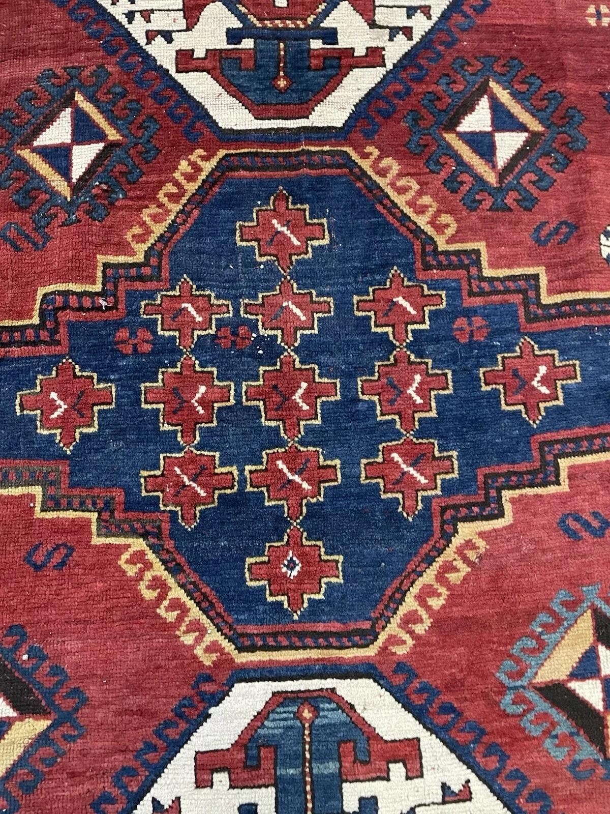 French Handmade Antique Caucasian Lori Pambak Rug 4.11' x 7.6', 1880s - 1N99 For Sale