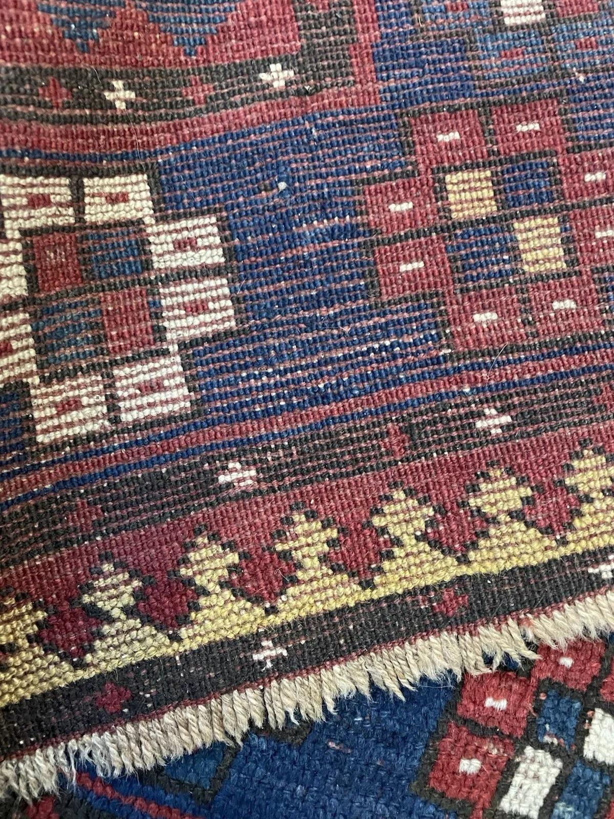 Wool Handmade Antique Caucasian Lori Pambak Rug 4.11' x 7.6', 1880s - 1N99 For Sale