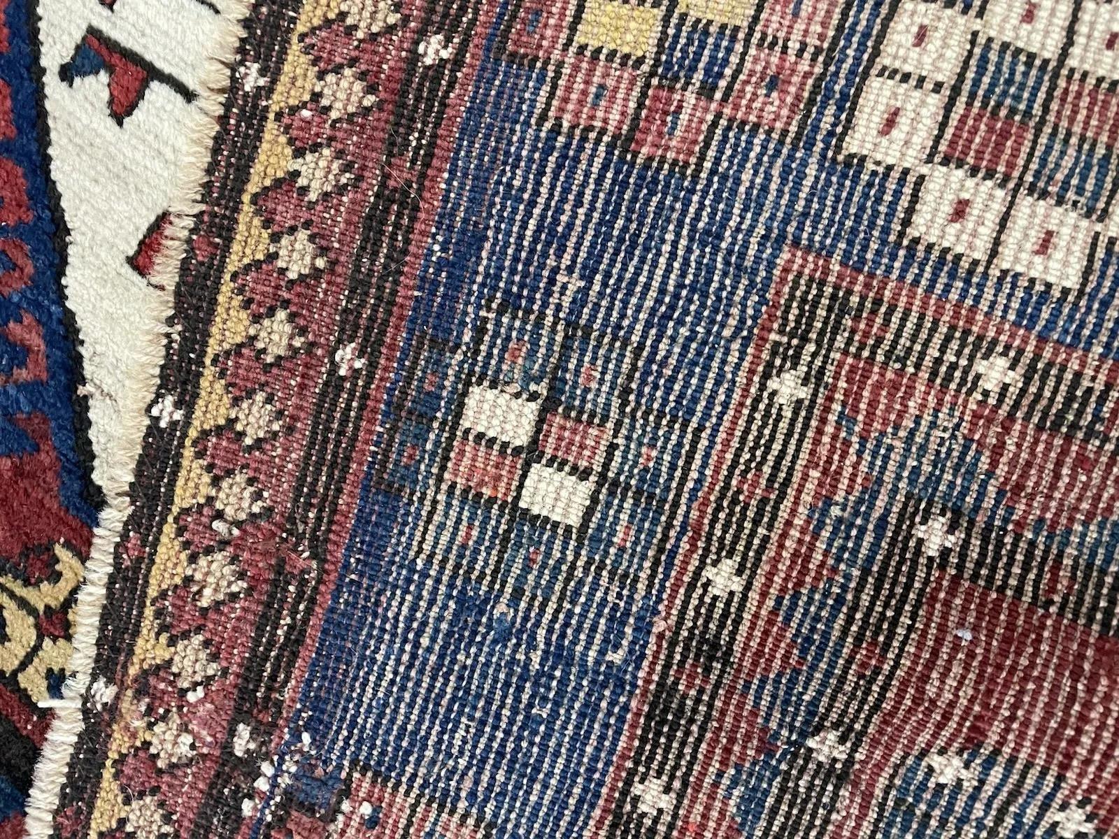 Handmade Antique Caucasian Lori Pambak Rug 4.11' x 7.6', 1880s - 1N99 For Sale 2