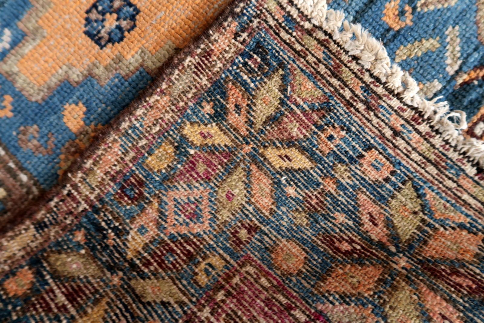 Handgefertigter antiker kaukasischer Schirwan-Teppich 4.1' x 6.2', 1900er Jahre - 1C1138 im Angebot 6