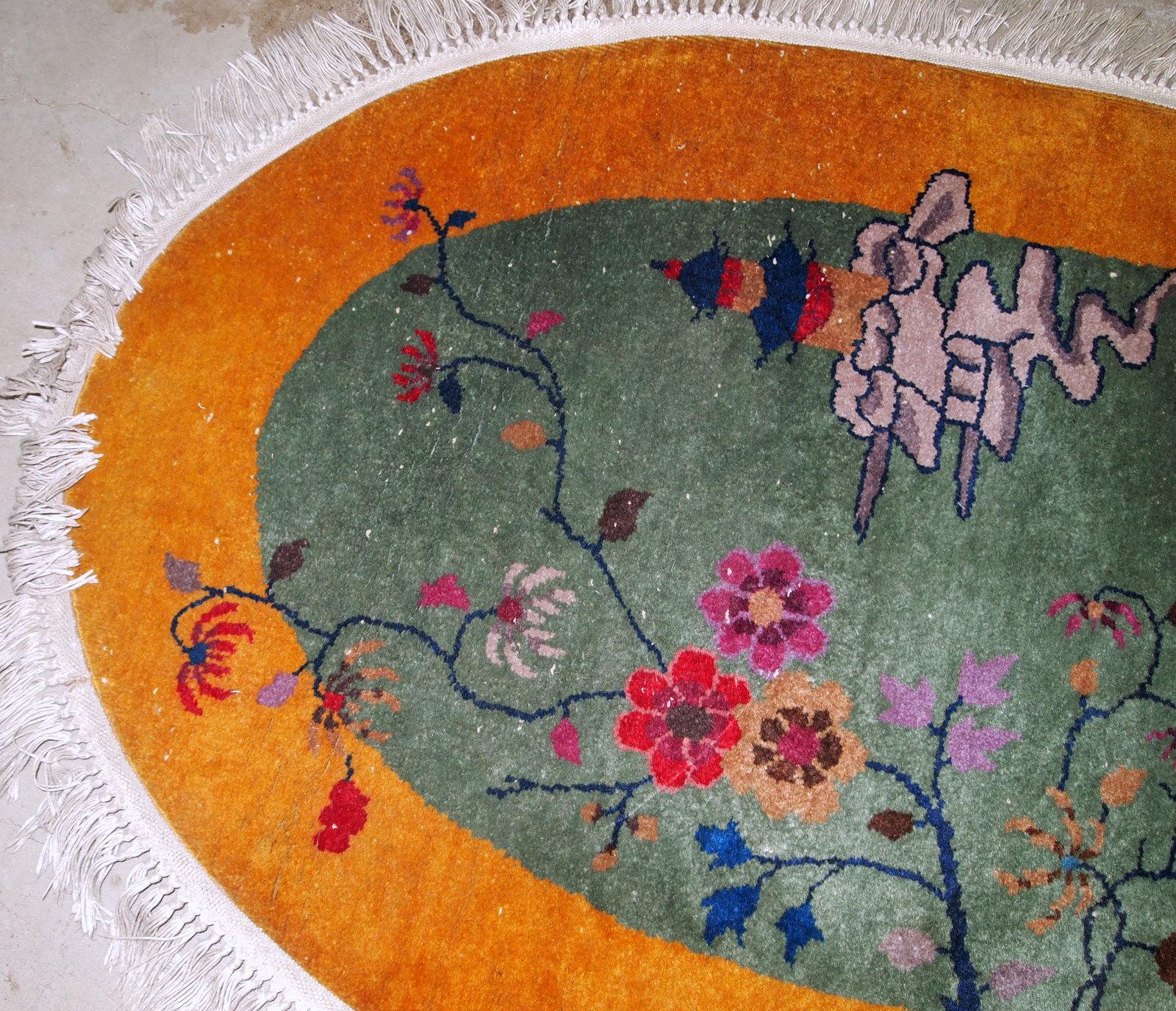 Handmade Antique Chinese Art Deco Rug, 1920s, 1B853 In Good Condition In Bordeaux, FR