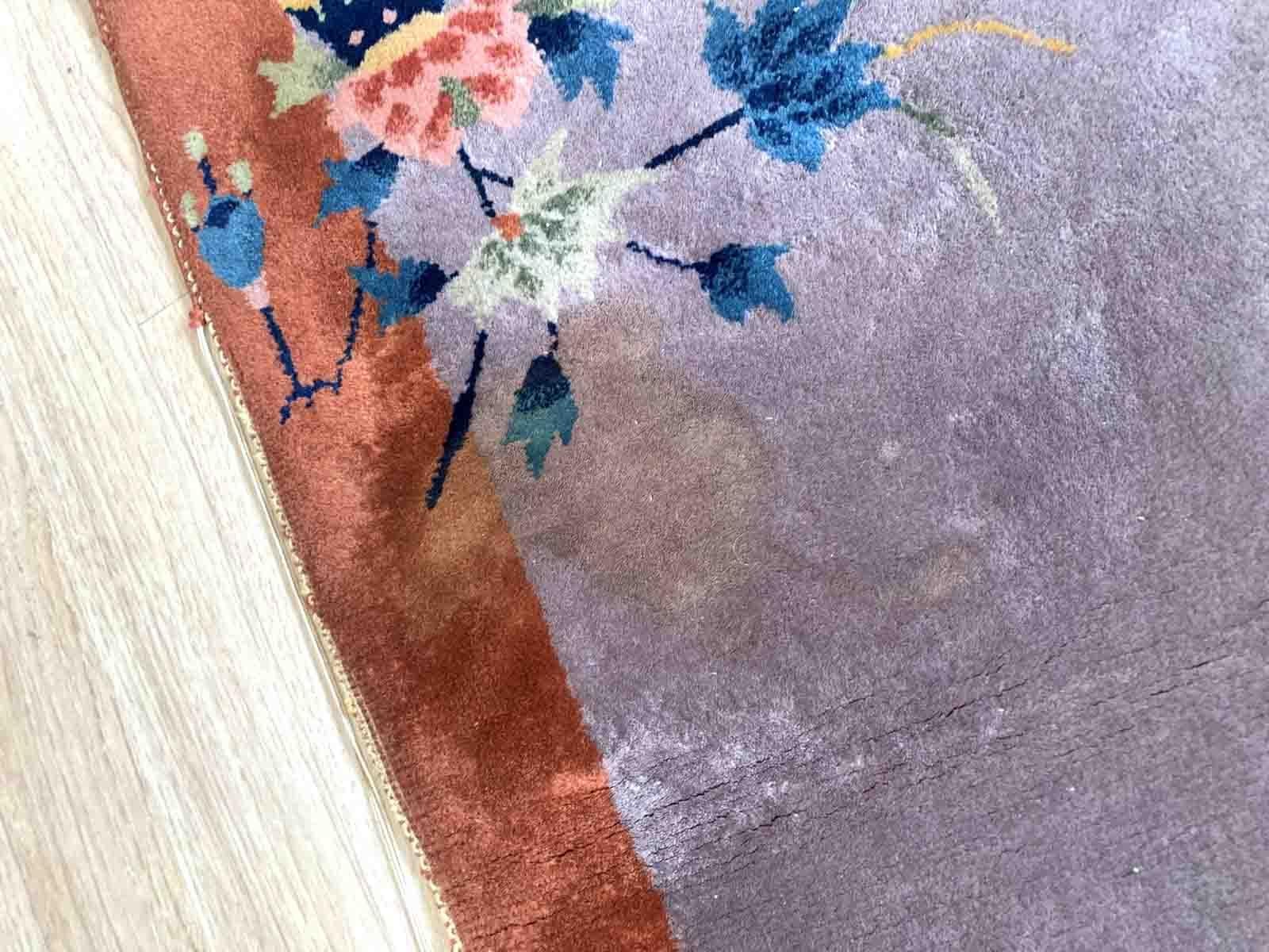 Handgefertigter antiker chinesischer Art-Déco-Teppich, 1920er Jahre, 1B958 (Chinesisch) im Angebot