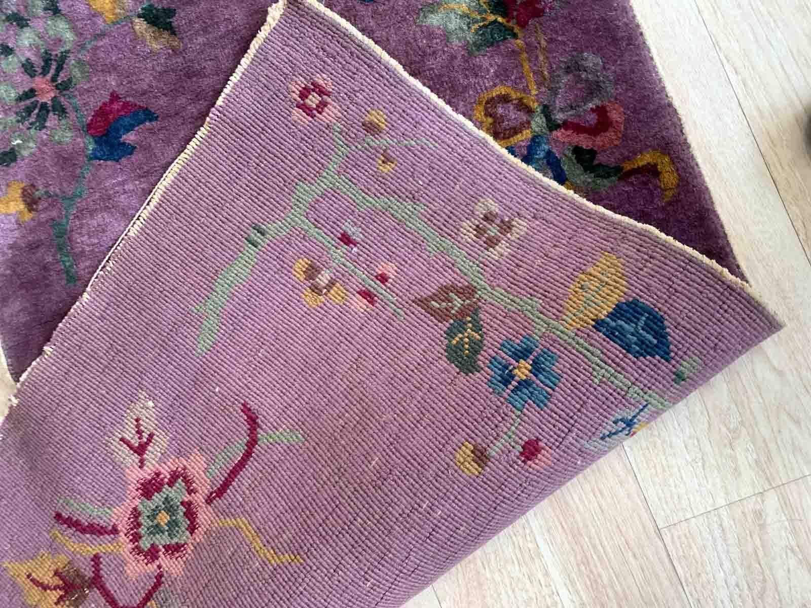 Handgefertigter antiker chinesischer Art-Déco-Teppich, 1920er Jahre, 1B959 (Chinesisch) im Angebot