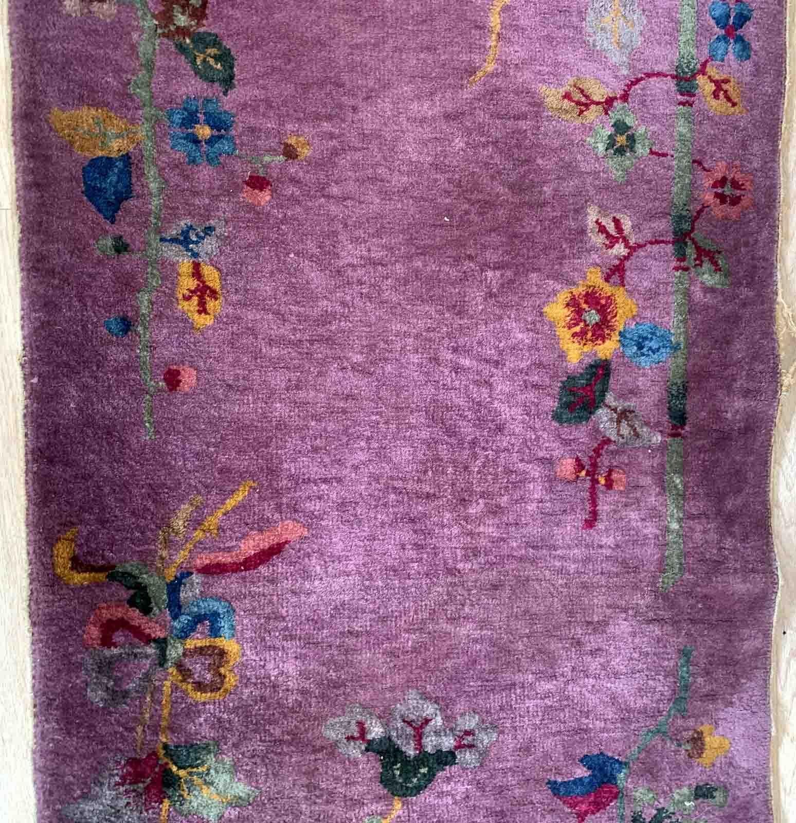 Handgefertigter antiker chinesischer Art-Déco-Teppich, 1920er Jahre, 1B959 (Handgeknüpft) im Angebot
