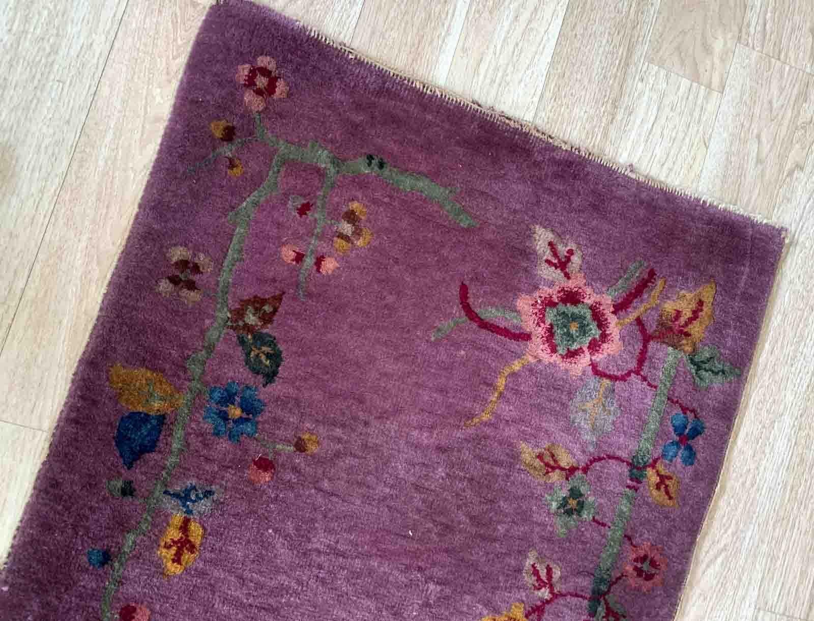 Handgefertigter antiker chinesischer Art-Déco-Teppich, 1920er Jahre, 1B959 (Wolle) im Angebot