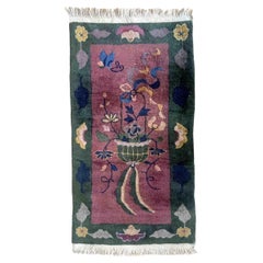 Handgefertigter antiker chinesischer Art-Déco-Teppich, 1920er Jahre, 1B960