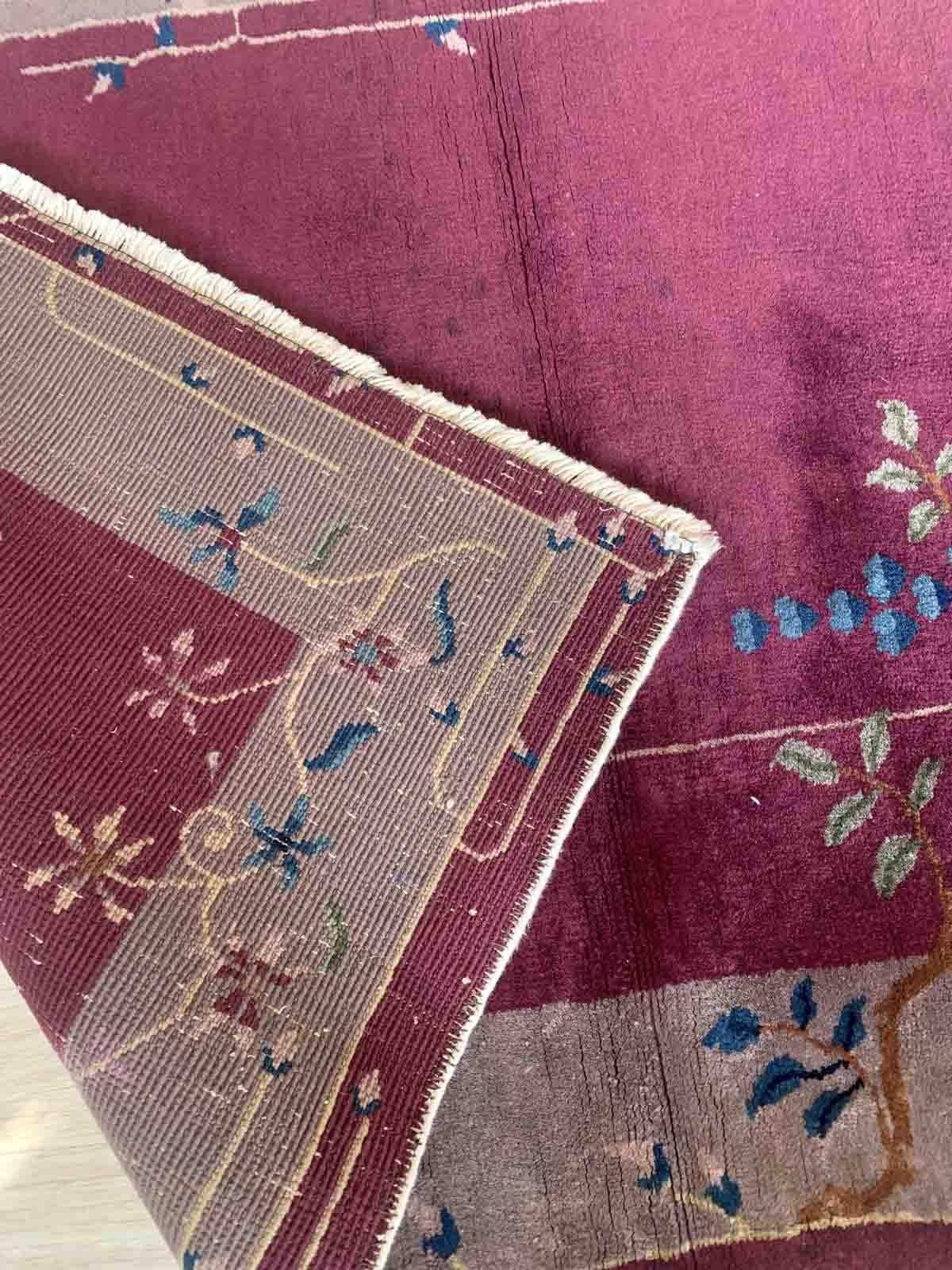 Handgefertigter antiker chinesischer Art-Déco-Teppich, 1920er Jahre, 1B961 (Chinesisch) im Angebot