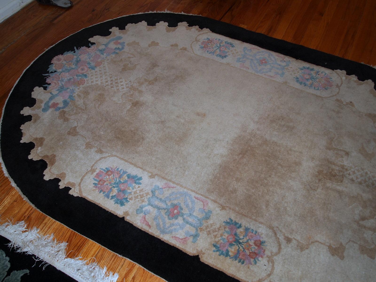 Handmade Antique Chinese Art Deco Rug, 1920s, 1B660 For Sale 7