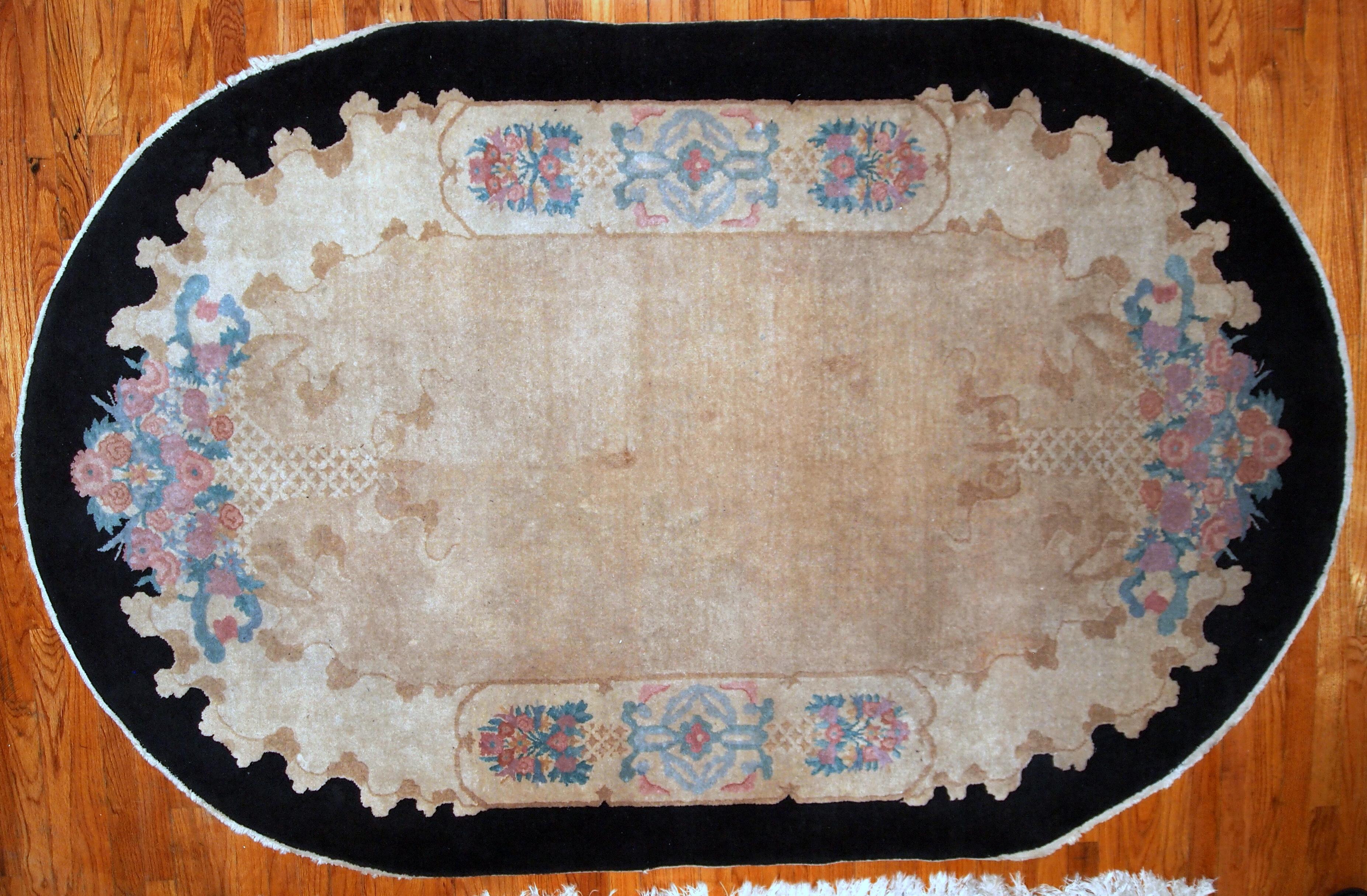 Handgefertigter antiker chinesischer Art-Déco-Teppich, 1920er Jahre, 1B660 im Angebot 8