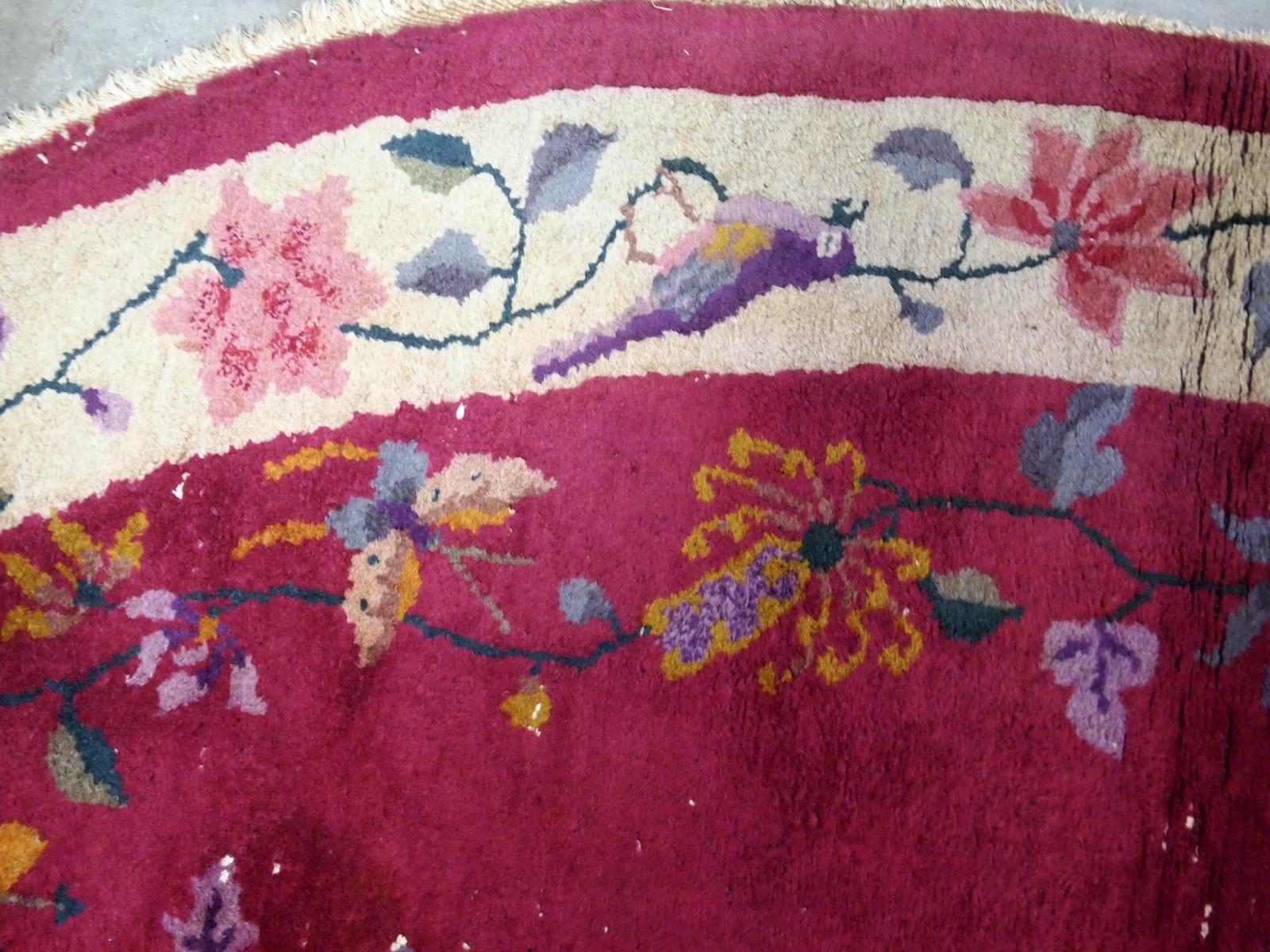 Handgefertigter antiker chinesischer Art-déco-Teppich, 1920er Jahre, 1B480 (20. Jahrhundert) im Angebot