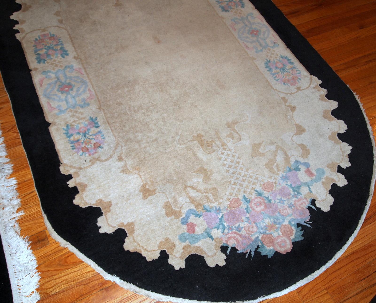 Handmade Antique Chinese Art Deco Rug, 1920s, 1B660 For Sale 1