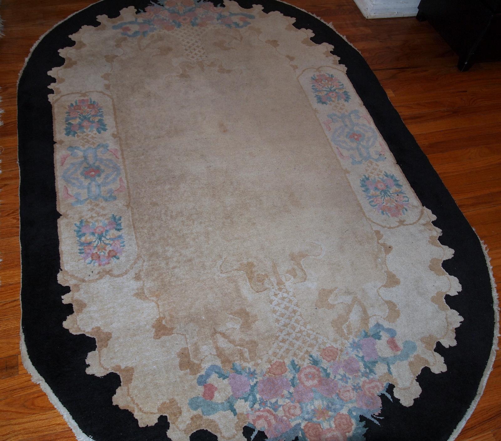 Handmade Antique Chinese Art Deco Rug, 1920s, 1B660 For Sale 3