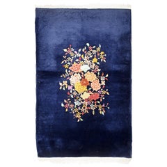 Handmade Antique Chinese Art Deco Rug, 1920s