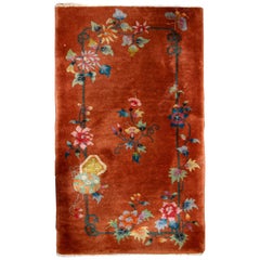 Handmade Antique Chinese Art Deco Rug, 1920s