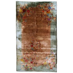 Handmade Antique Chinese Art Deco Rug, 1920s