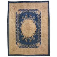 Handmade Antique Chinese Art Deco Rug, 1930s, 1L12