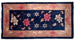 Handmade Antique Chinese Art Deco Rug, 1920s, 1B608