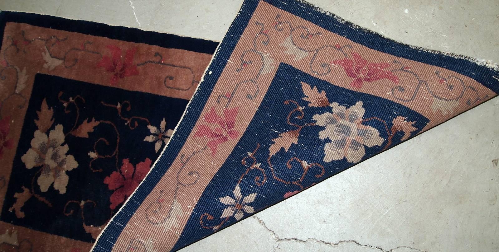 Handgefertigter antiker chinesischer Art-Déco-Teppich, 1920er Jahre, 1B608 im Angebot 1