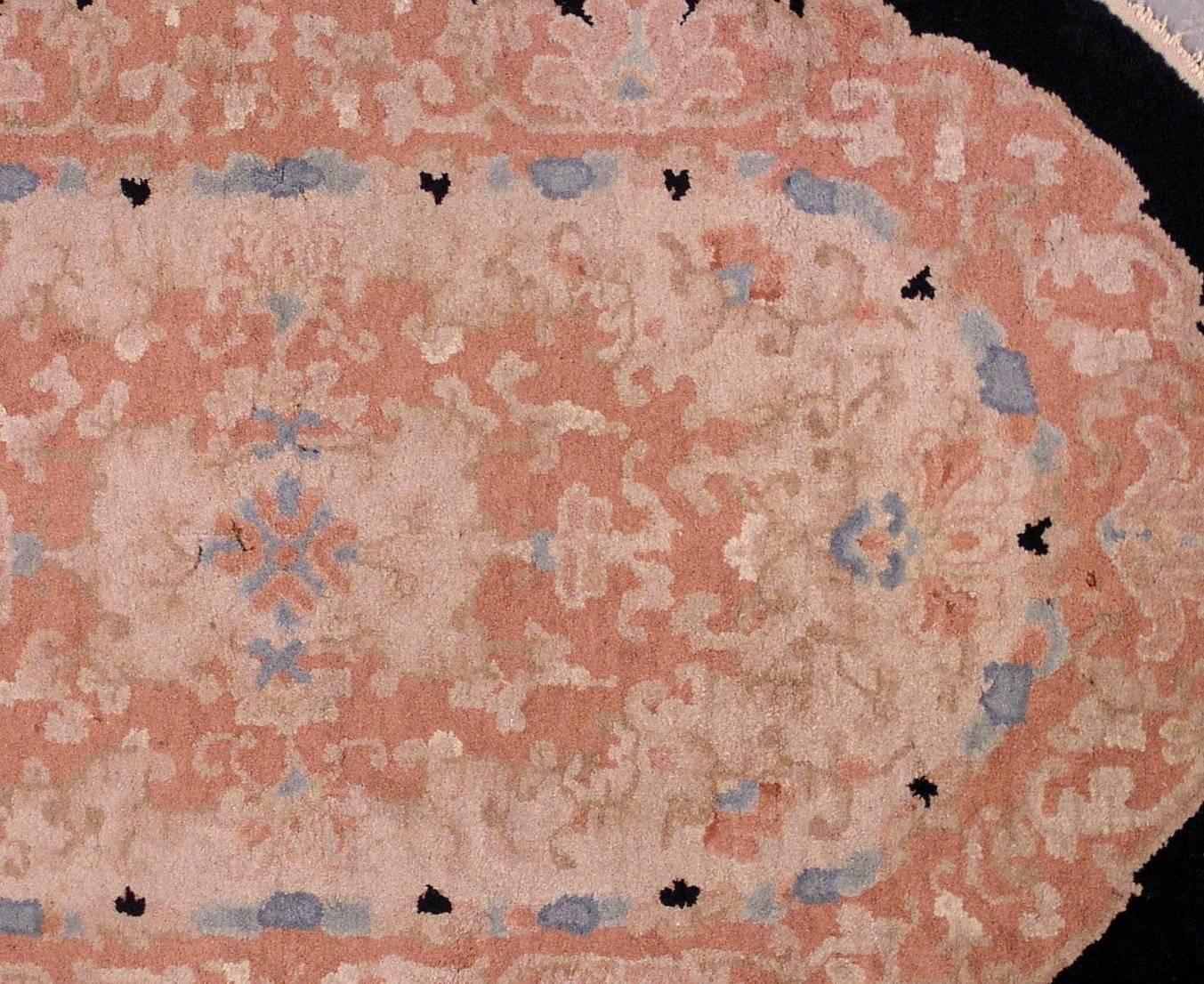 Hand-Knotted Handmade Antique Chinese Art Deco Rug, 1930s, 1L13