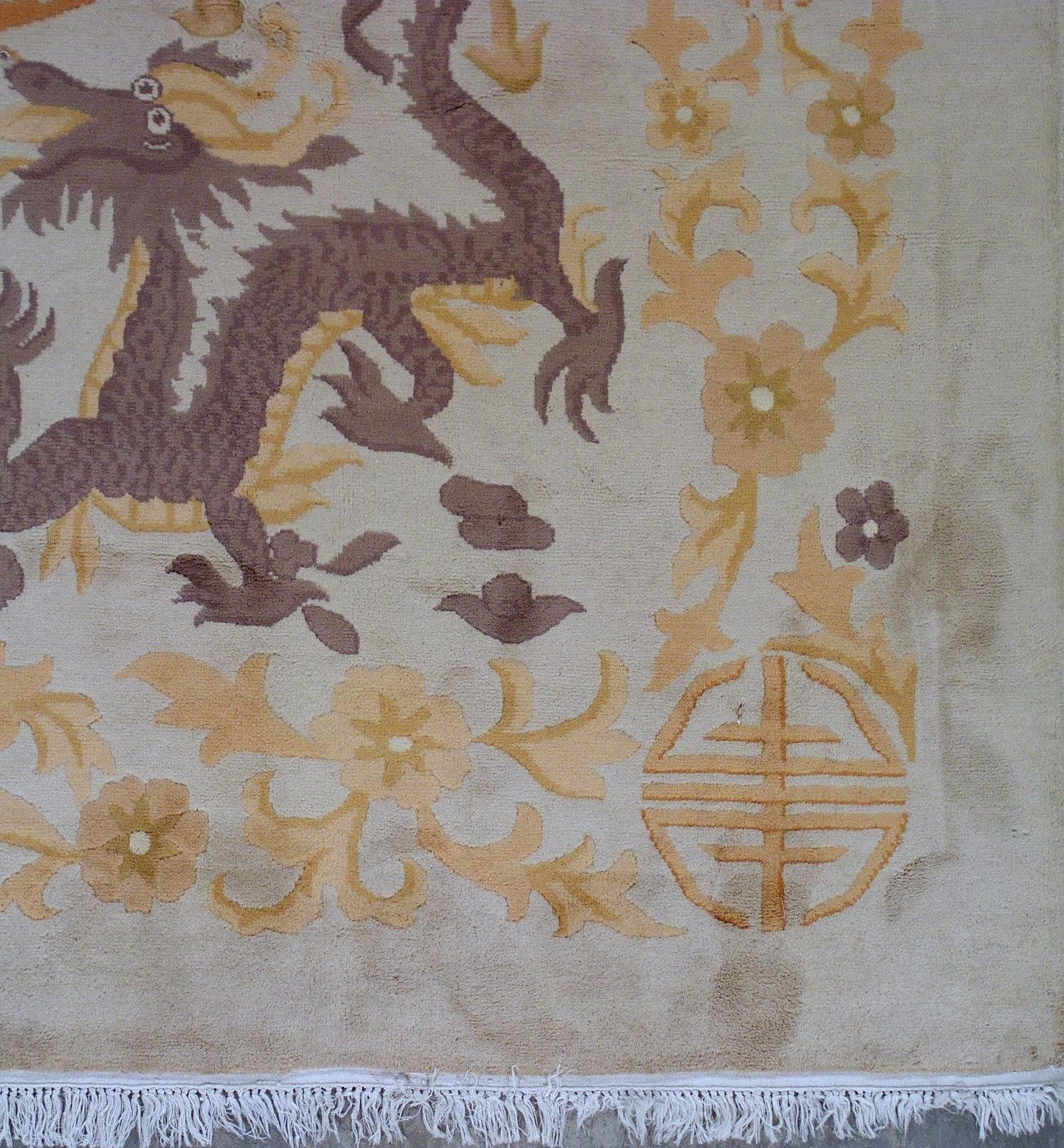 Handmade Antique Chinese Art Deco Rug, 1930s, 1L04 1