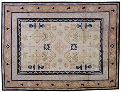 Handmade Antique Chinese Fete Rug, 1930s, 1L07